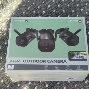 Merkury Smart Outdoor Camera 3-Pack - Black